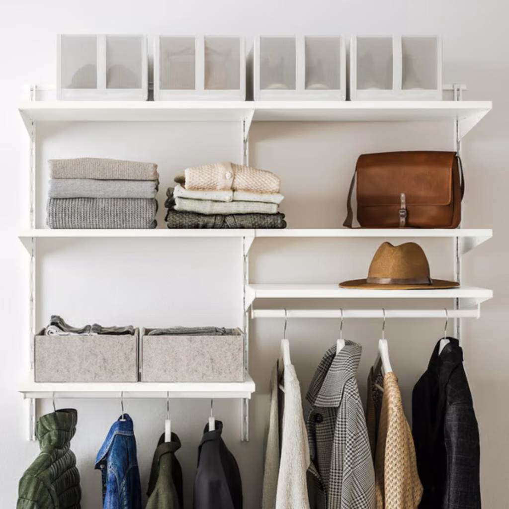 a boaxel organizing system in columbus ohio was installed by a professional organizer to store clothing